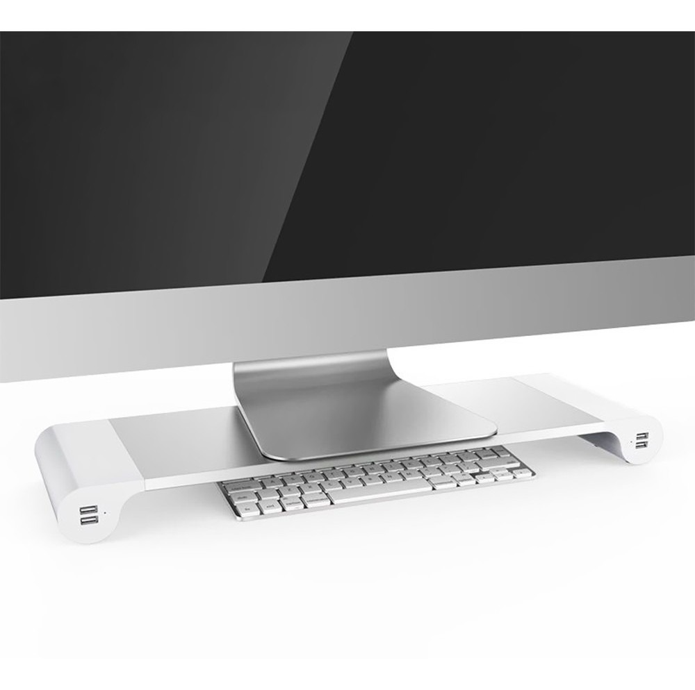 Monitor Stand Space Bar Desk Organizer Com 4 Portas Usb R 233