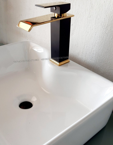 Monomando Llave Mezcladora Grifo Negro P Lavabo Moderno Baño - $ 1,399.