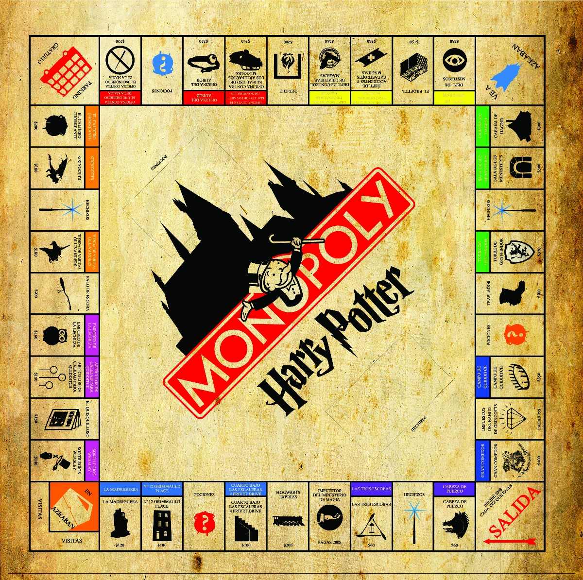 Monopoly Harry Potter Juego De Mesa Envio Gratis 199 00 En
