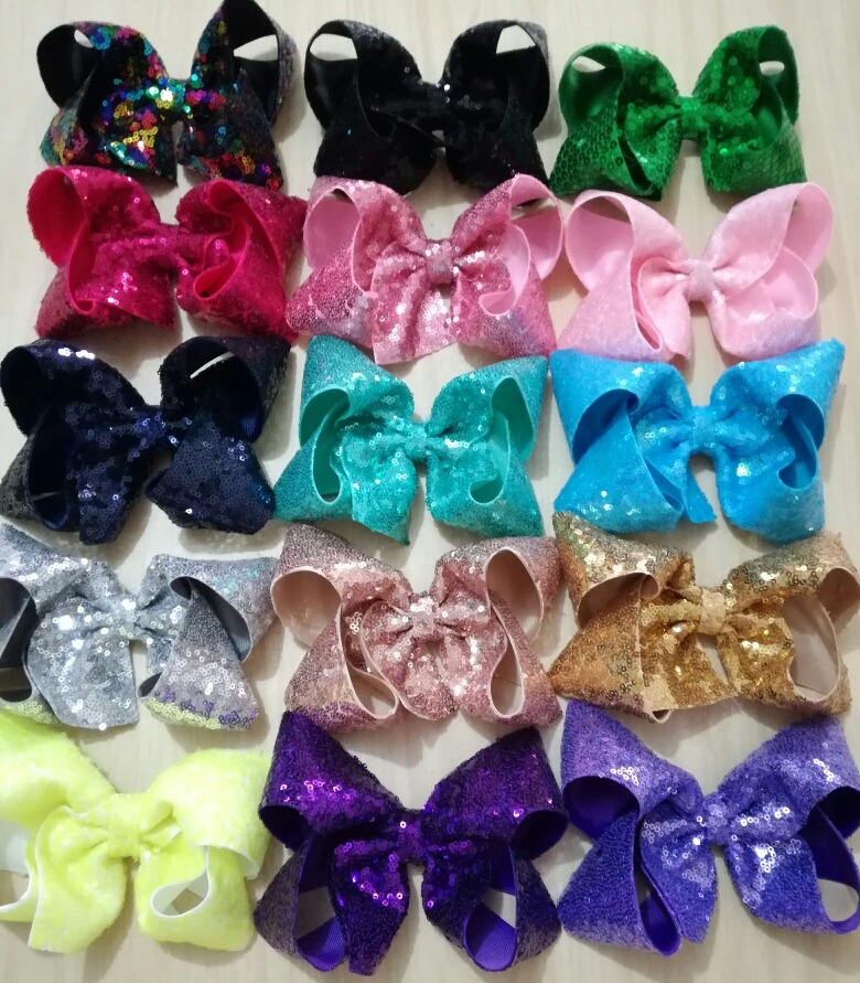 Moños De Lentejuela Grandes Moda Para Niñas - $ 55.00 en Mercado Libre