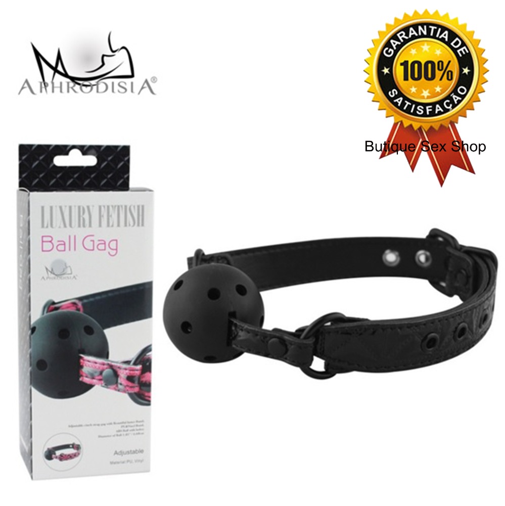 Mordaça Bola Preta Ball Gag Bondage Fetiche Sado Bdsm R 3299 Em