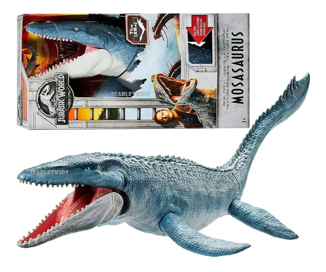 SCARLET KIDS | Mosasaurus Jurassic World Original Mattel 71 Cm Scarlet Kids - $ 5.690,00