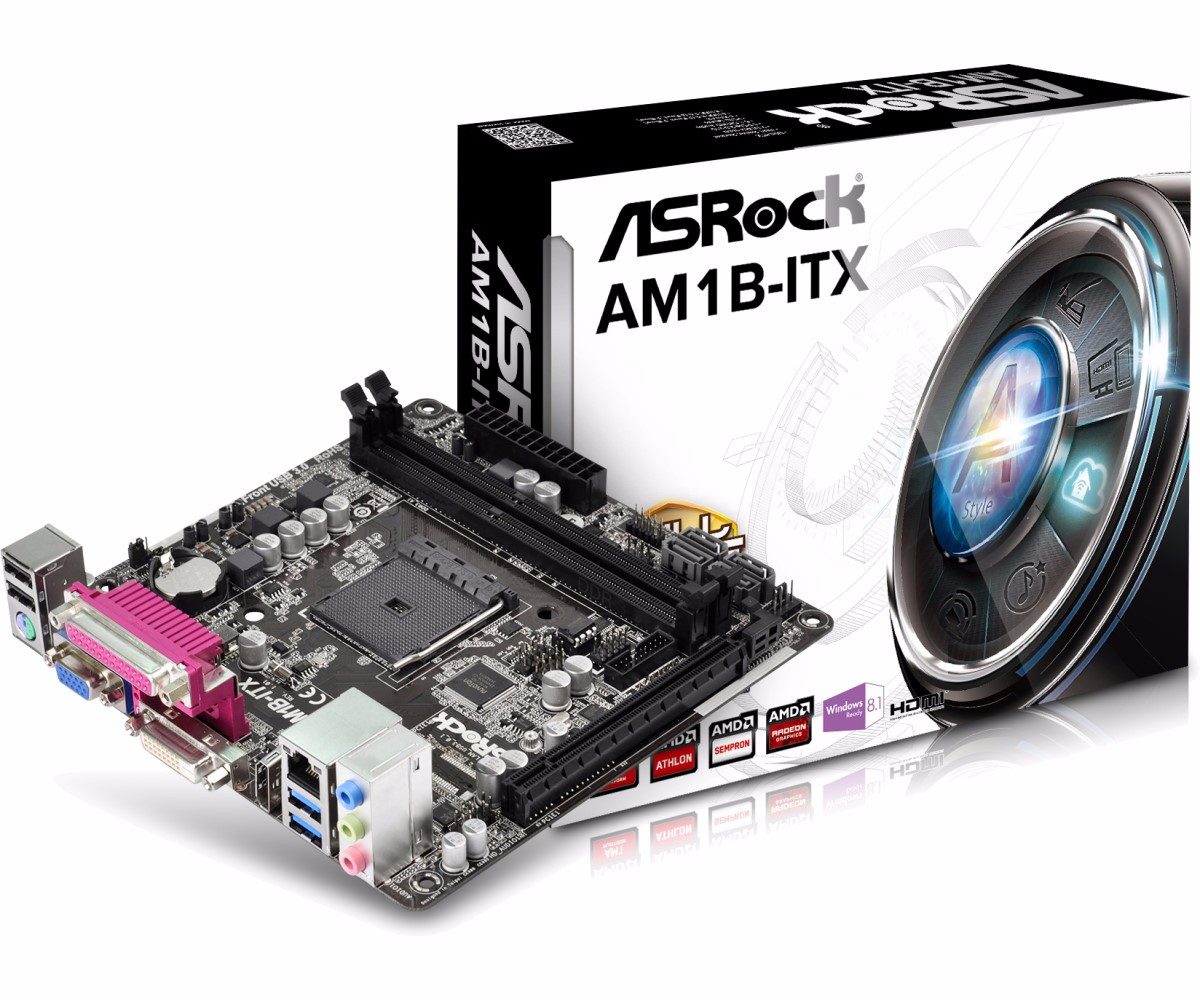 Motherboard Asrock Am1b-itx - $ 1,267.00 en Mercado Libre