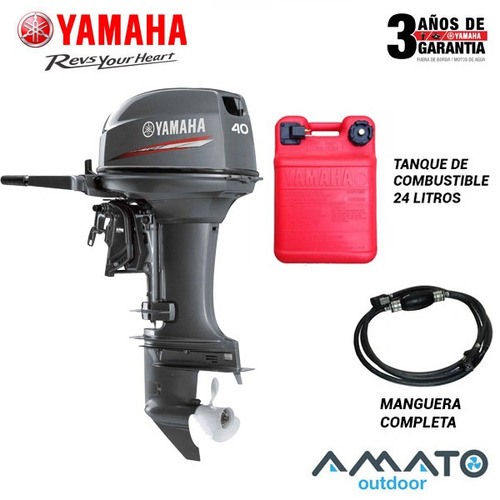  Motor  Yamaha  40  Hp  2t  P Larga Manual 40xmhl Cambio Oficial 