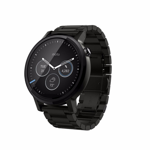 Motorola Moto 360 2nda Gen 46mm Plata Correa Metal Negro - $ 12,250.00 en Mercado Libre