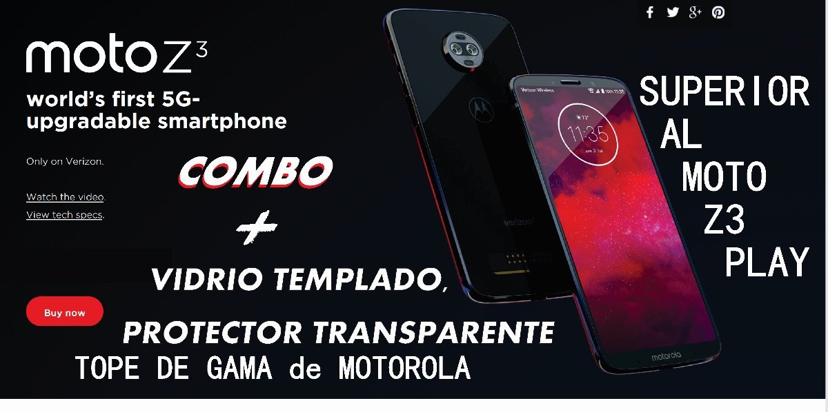 motorola moto z3 no play tope de gama cover y vidrio temp