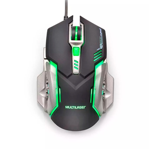 Mouse Gamer Led 7 Botões 2400 Dpi Multilaser Mo269. - R$ 39,90 em