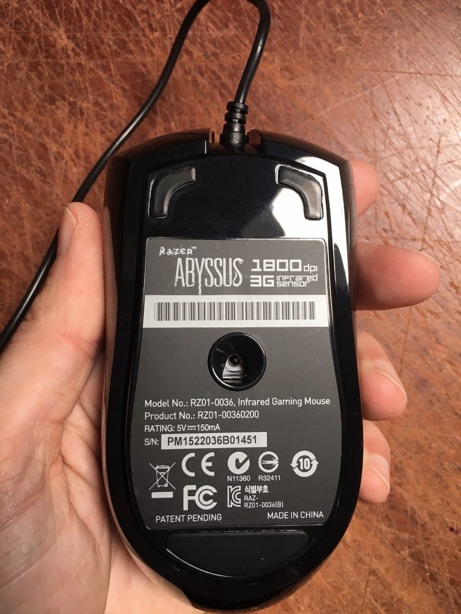 Mouse razer abyssus 1800 dpi 64-bit Driver