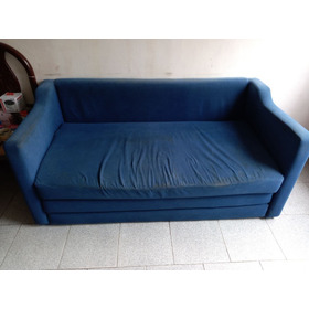 Mueble 3 Puestos De Tela (sofá Cama / Ideal Para Retapizar)