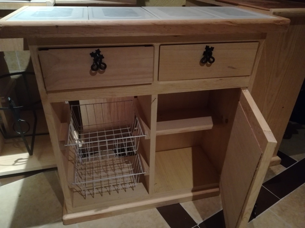 Mueble Alacena Para Cocina. 80x80x30 Mesa Loseta. Al Natural - $ 1,398.
