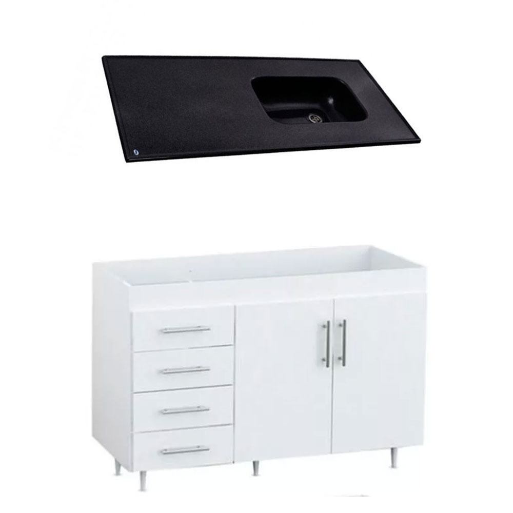 Mueble Bajo Mesada Cocina 1.20 Mts Bacha Color Negra Marmol ... Mueble Bajo Mesada Cocina 1.20 Mts Bacha Color Negra Marmol ...