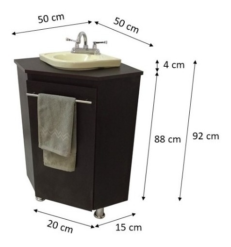 Gabinete Mueble De Baño Esquinero Con Lavabo ¡envio Gratis! - $ 2,699.