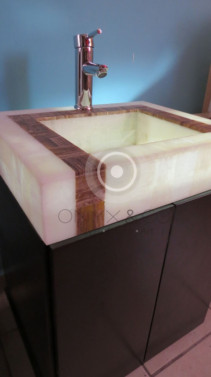 Mueble Baño Lavabo Minimalista Onix Mármol Oferta!! - $ 2,850.00 en