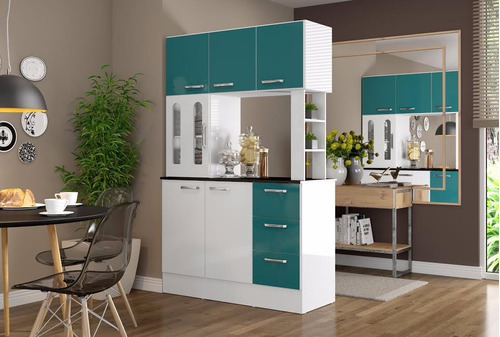 Mueble Cocina Americana Antonia Verde - Ikean - $ 179.900 ...