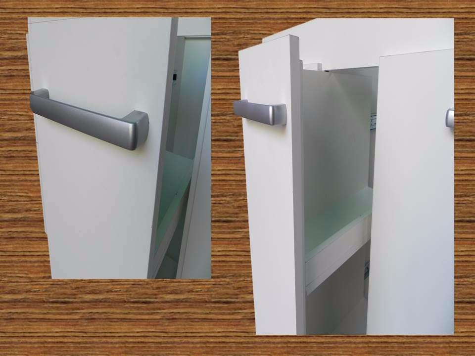 Mueble de cocina bajo mesada melamina blanco 1,40 alacenas ...