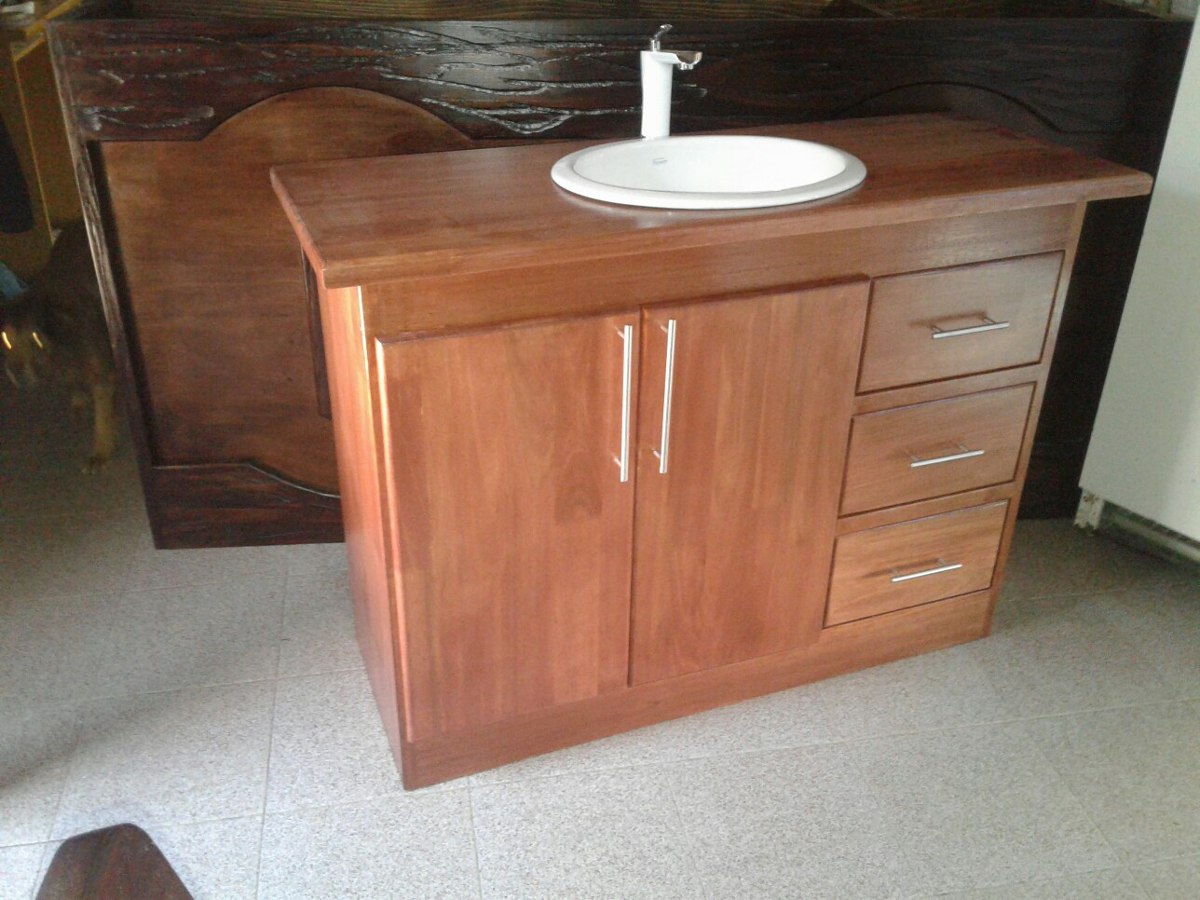 Mueble Para Bacha De Baño En Madera Rústico - $ 15.000,00 en Mercado Libre