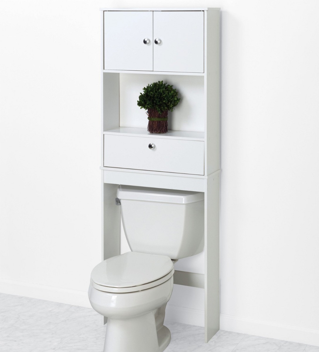 Mueble Para Baño Con Puerta Estante Color Blanco Estanteria - $ 11,990.