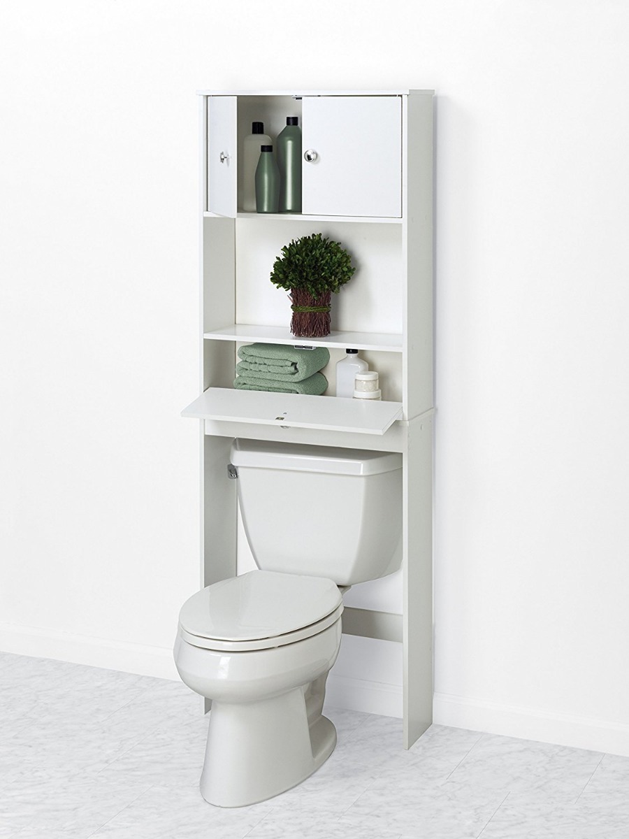 Mueble Para Baño Con Puerta Estante Color Blanco Estanteria - $ 11,990.