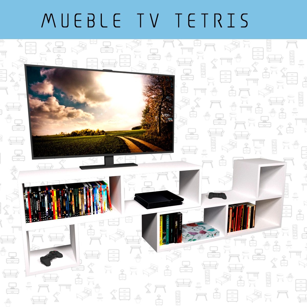 Mueble Tv, Rack, Lcd, Dvd, Led, Living, Comedor, Blanco - $ 1.199,00 ... Mueble Tv, Rack, Lcd, Dvd, Led, Living, Comedor, Blanco - $ 1.199,00 ...