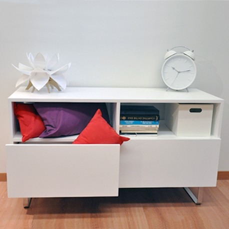 Mueble tv wences chico con cajones madera mdf laqueada neoda ...