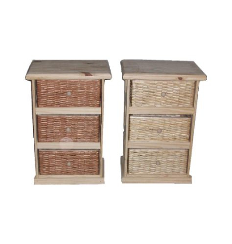 Muebles cajoneras ordenadores de pino y mimbre 890,00 en ... Muebles de pino