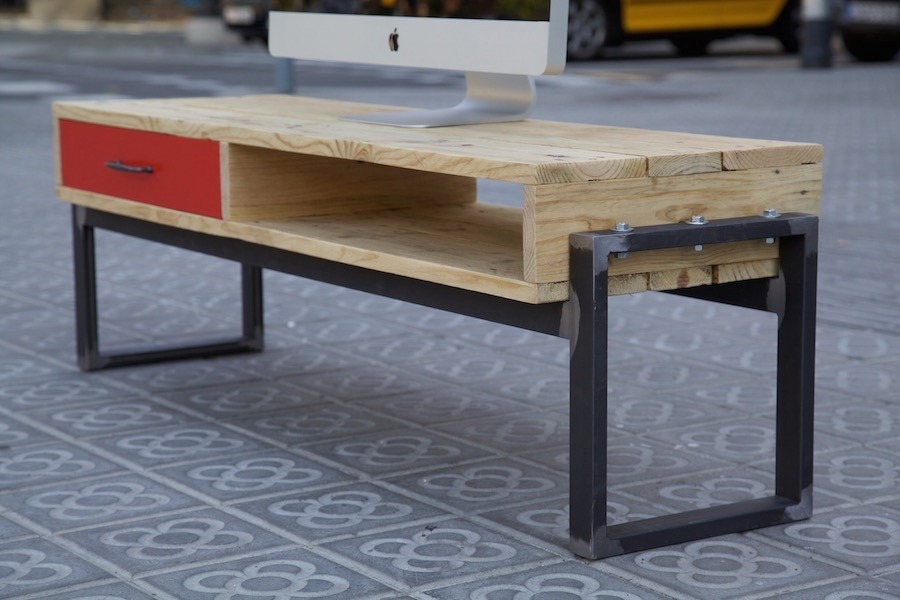 Muebles de tv de hierro y madera de pallets 2.999,00 en ...