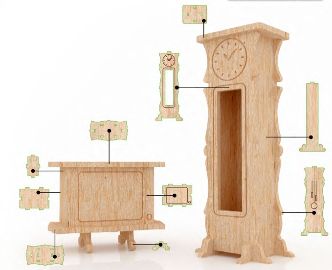 Muebles Para Casa De Muñecas Mdf Kit De Muebles Miniatura $ 15500 Muebles Para Casa De Muñecas Mdf Kit De Muebles Miniatura $ 15500