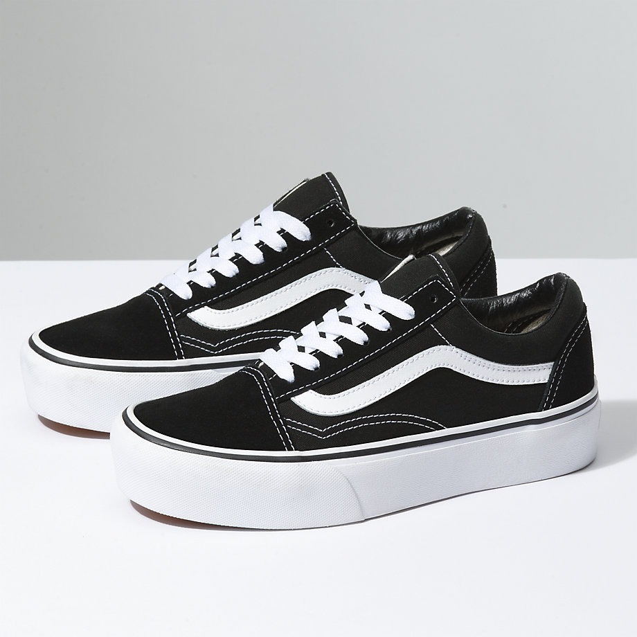 vans negras old skool plataforma