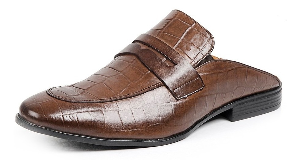 Mule Masculino Marrom Croco Italian - 58846 M - R$ 169,90 em Mercado Livre