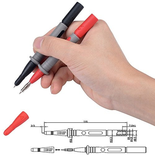2mm Enchufe para Adaptador de plomo de prueba de zócalo 4mm en Rojo