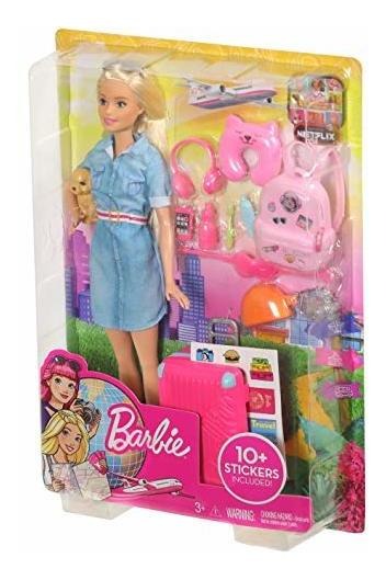 Barbie travel viaje barbie basurillas fwv25 nuevo/en el embalaje original muñeca 