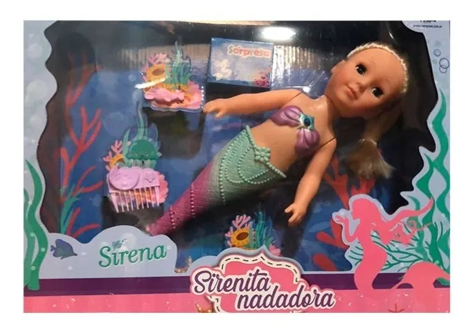 muñeca sirena nadadora