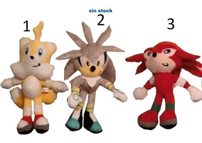 Muñeco De Peluche Sonic 30 Cm Shadow Nudillos Silver Tails - sonic tails birthday party roblox