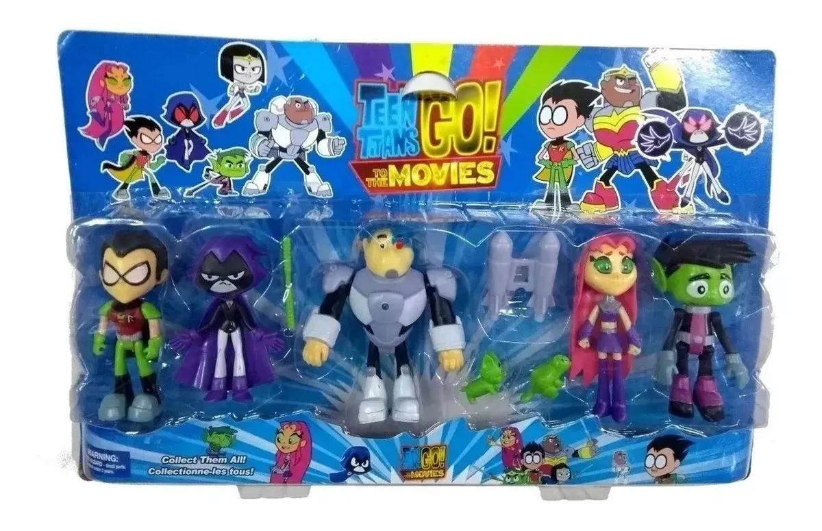 JUGUETERIALACUADRITA | Muñecos Jovenes Titanes X 5 Teen Titans 14cm - Villa Urquiza - $ 2.499,00