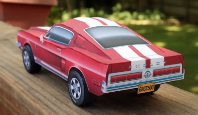 Mustang Shelby Gt500 (1968) (modelo Para Armar En Papel 