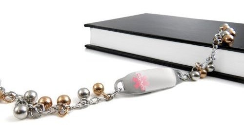 Steel Raindrop Black Symbol My Identity Doctor Pre-Engraved /& Customized Blood Thinners ID Bracelet