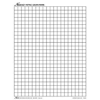 nasco tb25325t papel cuadriculado de 1 cm cuadrados 11 x 8