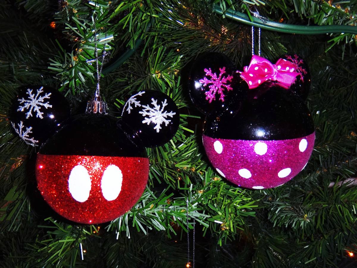 navidad esferas decoración navideña mickey mouse disney personalized christmas photo ornaments