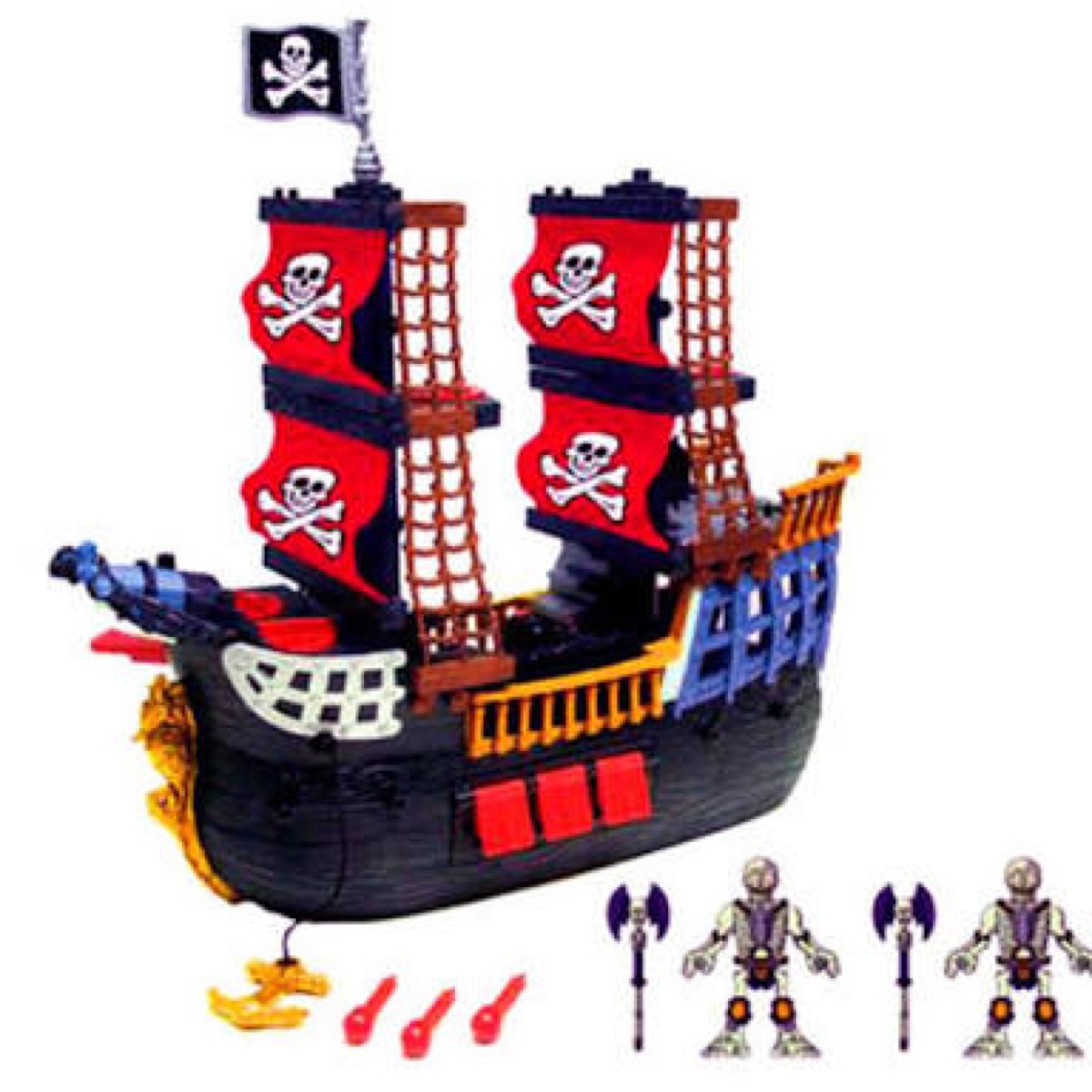 Barco Pirata Juguetes y juegos Fisher Price Imaginext Adventures Pirate Ship W9596 Coches y figuras Juguetes y juegos Coches y figuras