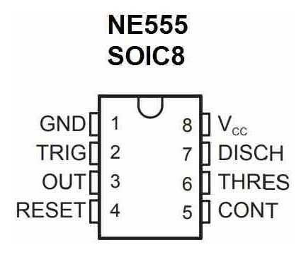 Ne555 Timer Circuito Integrado 555 paquete De 6