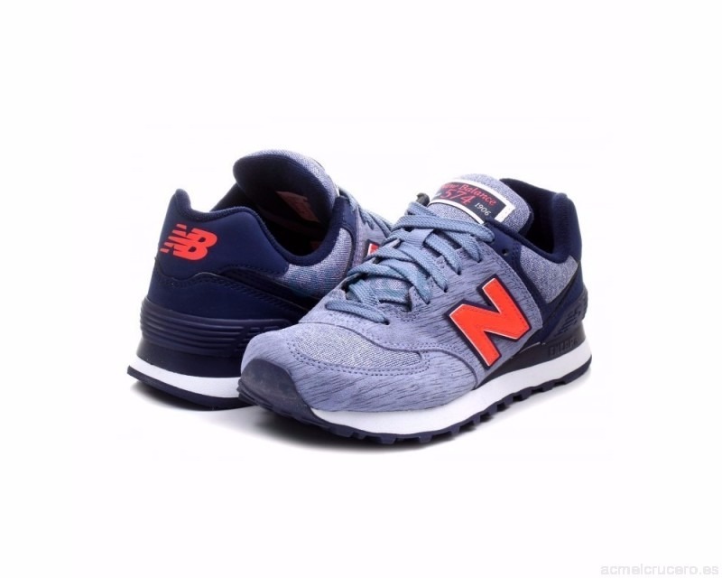 new balance grises y naranjas