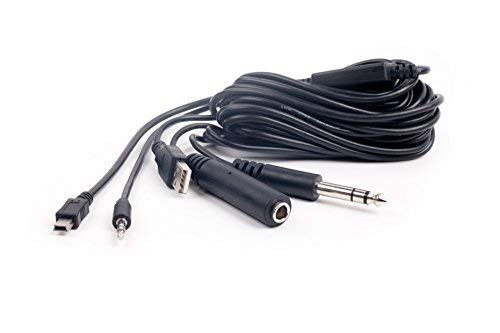 Extra Long ATC Cable Airplane Radio Recording Dual Output Gopro and Phone 18ft