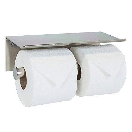 Portarrollos de papel higi/énico reversible con estante para tel/éfono estilo moderno
