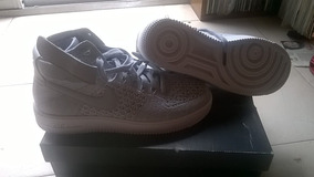Nike Air Force 1 Af1 Ultra Flyknit Mid Gris Sin Uso Ofertaaaa!! Zapatillas Nike Air Max 1 Ultra Flyknit Original