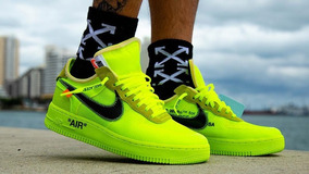 Nike Air Force 1 Low Off White Volt En Caja Autenticos Nike Air Force 1 Low Off White Volt En Caja Autenticos