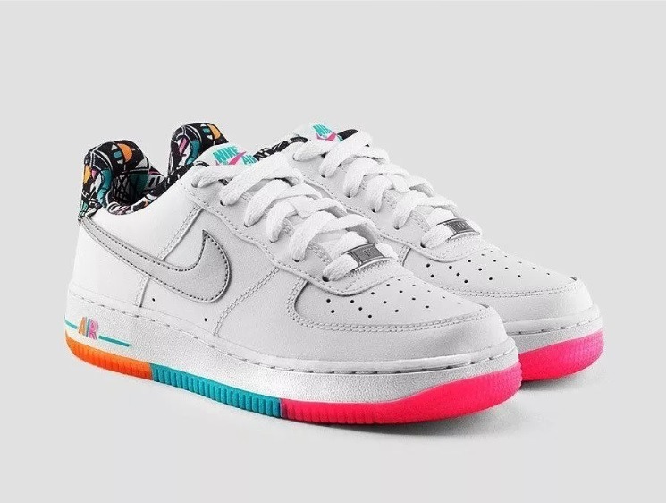Nike Air Force Suela Color Arcoiris Rainbow Mujer Nike Air Force Suela Color Arcoiris Rainbow Mujer