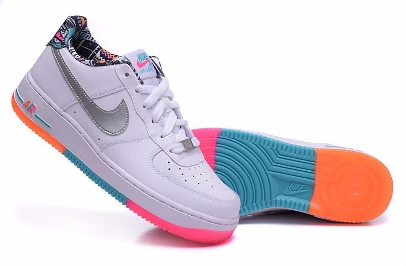 Nike Air Force Suela Color Arcoiris Rainbow Mujer Nike Air Force Suela Color Arcoiris Rainbow Mujer