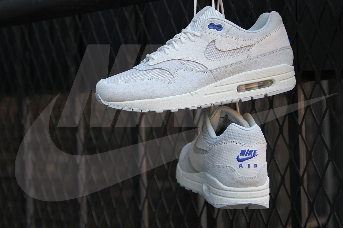 nike air max 1 pure platinum racer blue