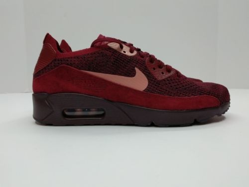 Nike Air Max 90 Ultra 2.0 Flyknit Hombre Borgoña Rosa Rojo Nike Air Max 90 Ultra 2.0 Flyknit Hombre Borgoña Rosa Rojo