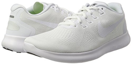 Nike Free Rn Para Hombre, Blanco Negro-platino Puro, 6 M U
